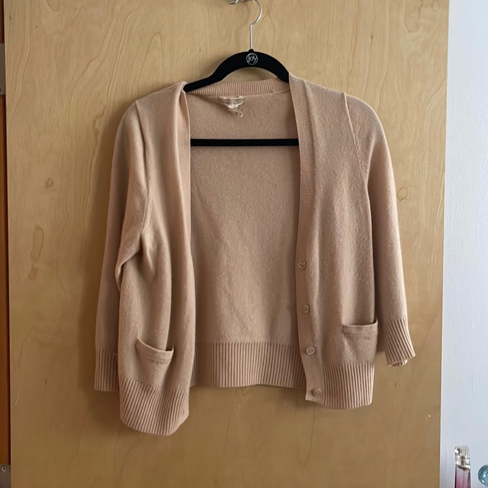 Muted pink cashmere jcrew sweater